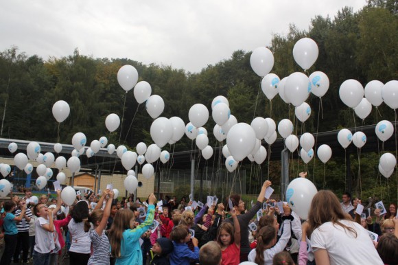 Luftballons vor dem Start