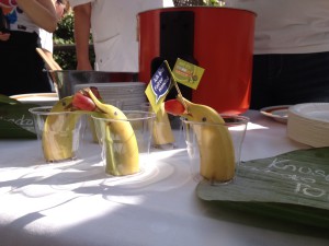 ... sie boten zahlreiche faire Köstlichkeiten rund um die Banane an!
