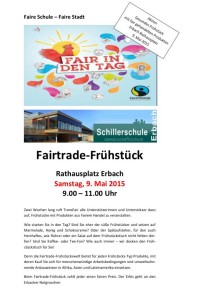 Faires Frühstück am 9. Mai in Erbach