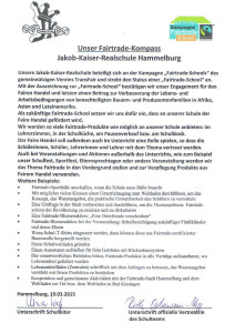 II. Fairtrade Kompass der Jakob-Kaiser-Realschule Hammelburg