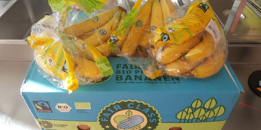 Unser Essenanbieter Rumpelstilz führt jetzt Fairtrade/Bio Bananen