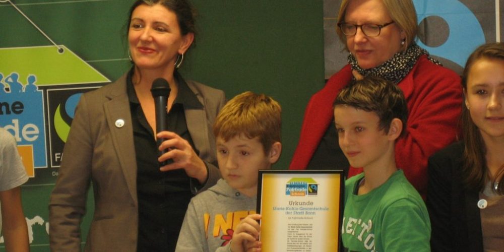 Marie Kahle Gesamtschule Bonn ist erste Bonner Fairtrade-School