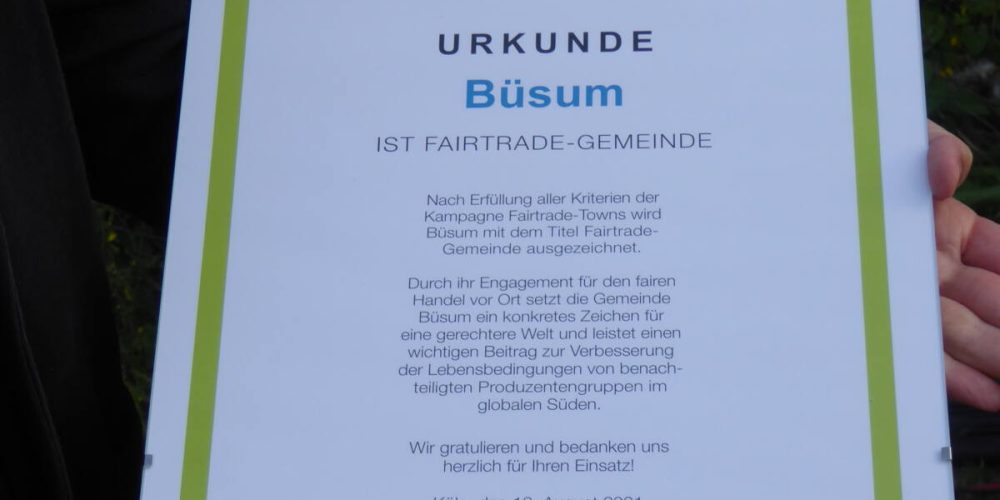 Fairtrade-AG der SaM trägt zur Zertifizierung der Gemeinde Büsum als Fairtrade-Town bei
