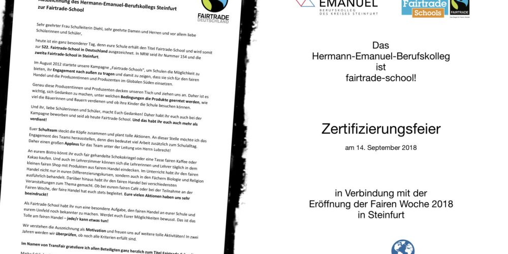 Faire Woche startet im Hermann-Emanuel-Berufskolleg