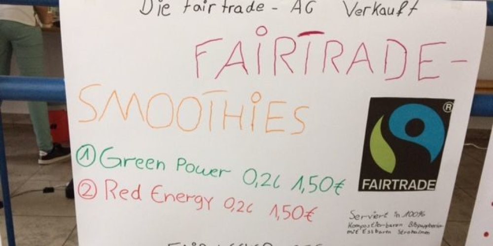 Fairtrade Smoothies an der ESS Alzenau