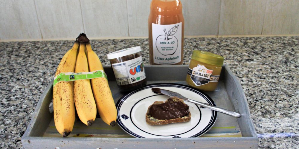 “Fairtrade-Frühstück” für unseren neuen Schülerinnen und Schüler der ersten und fünften Klassen in Corona-Zeiten