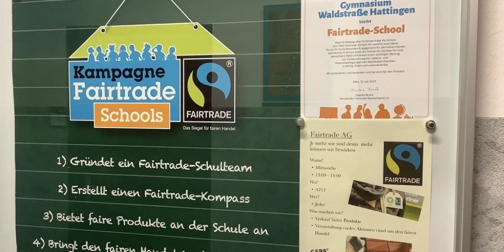 Das Gymnasium Waldstraße bleibt Fairtrade-School