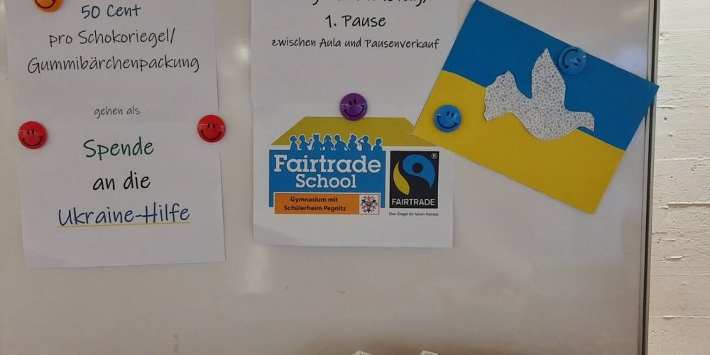 Fairtrade-AG des Gymnasium Pegnitz unterstützt Ukraine-Hilfe