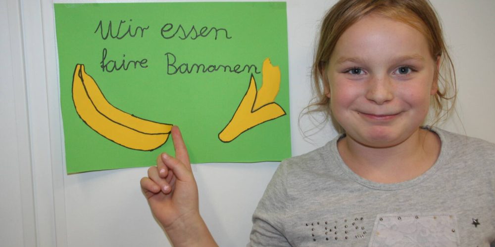 Fairtrade Bananen in unserer Schulmensa