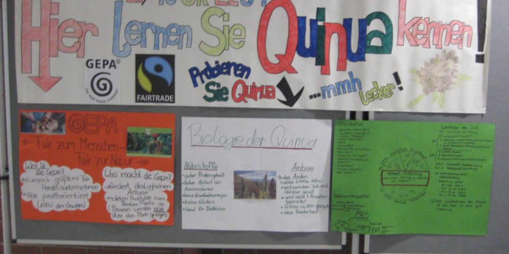 Quinua – Projekt GK EL 04 , Stufe EF und Eine-Welt-Gruppe
