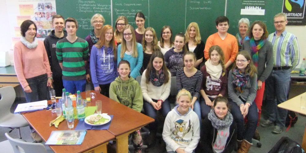 Gründungstreffen des Fairtrade-Schulteams im Jahr 2015 der Jakob-Kaiser-Realschule Hammelburg