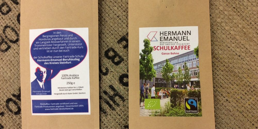 Fairtrade Schulkaffee in Kooperation mit der Kaffeerösterei Kater GmbH, Steinfurt