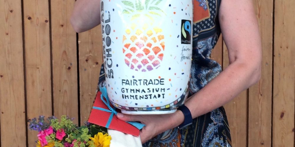 Eine Fairtrade-Vase zum Abschied