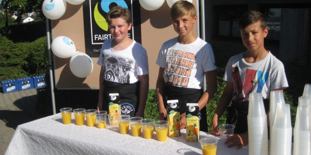 Fairtrade-Orangensaft beim “Marzellin-Tag”