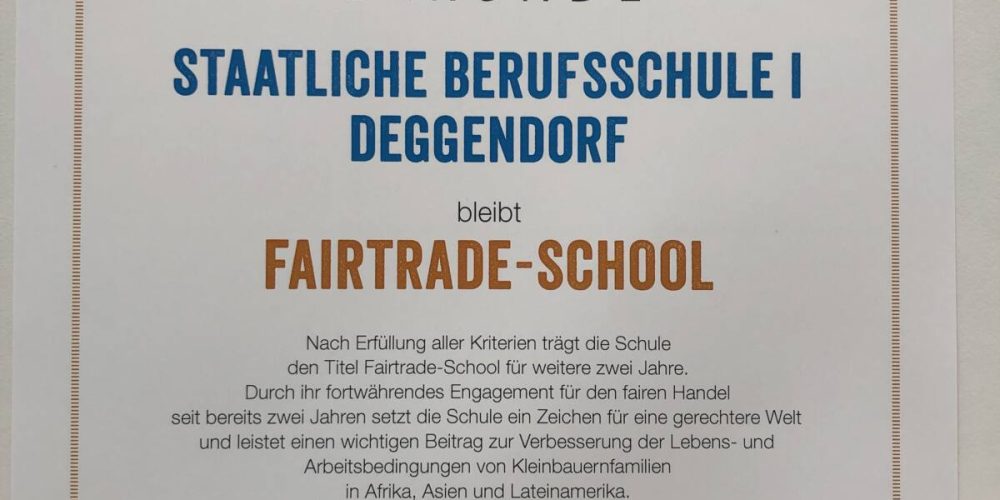 Titelerneuerung Fairtrade-School